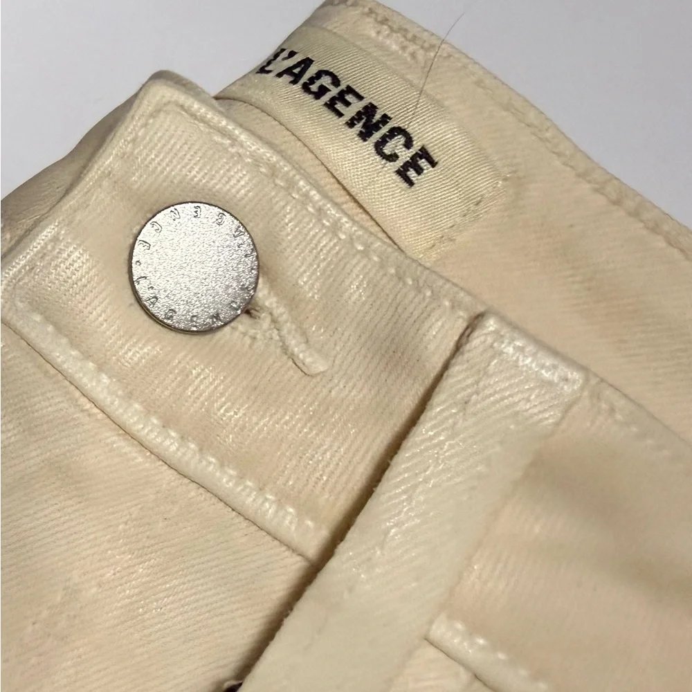 L’Agence Clayton Wide-Leg Coated Jean | NWT | Sz. 23 | French Vanilla | Cream - Picture 10 of 16